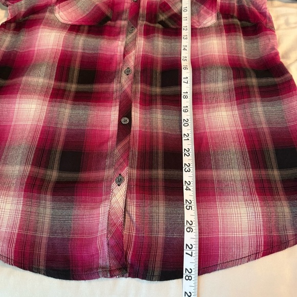 Harley-Davidson Women's Size M Hearts & Serpents Laced Purple Plaid Button Shirt - Picture 10 of 11